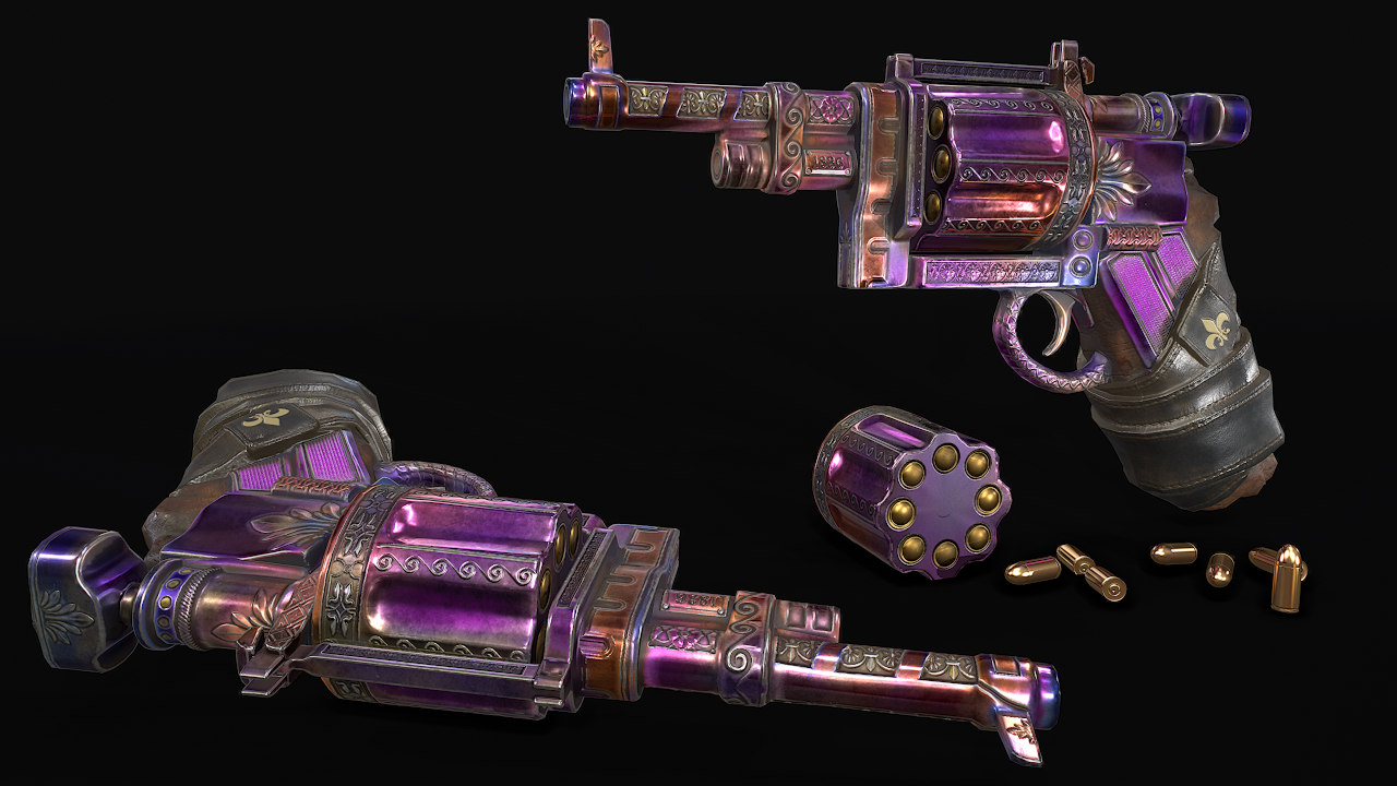 Ornate Tempered Revolver