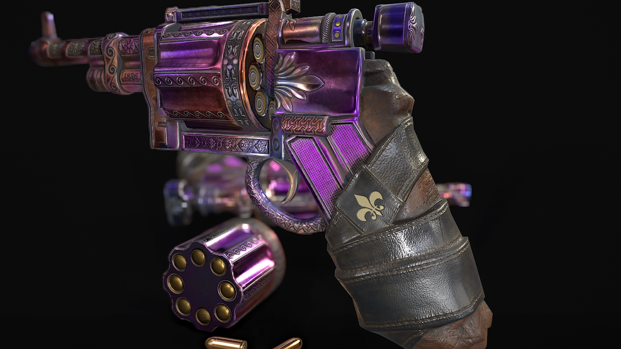 Ornate Tempered Revolver