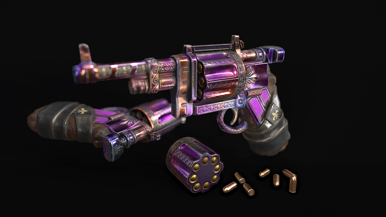 Ornate Tempered Revolver