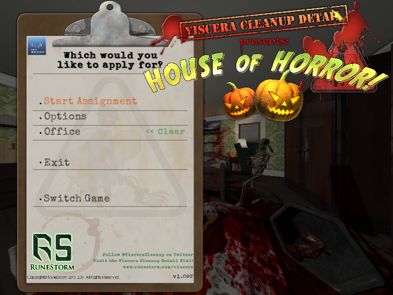 House Of Horror Main Menu Mod