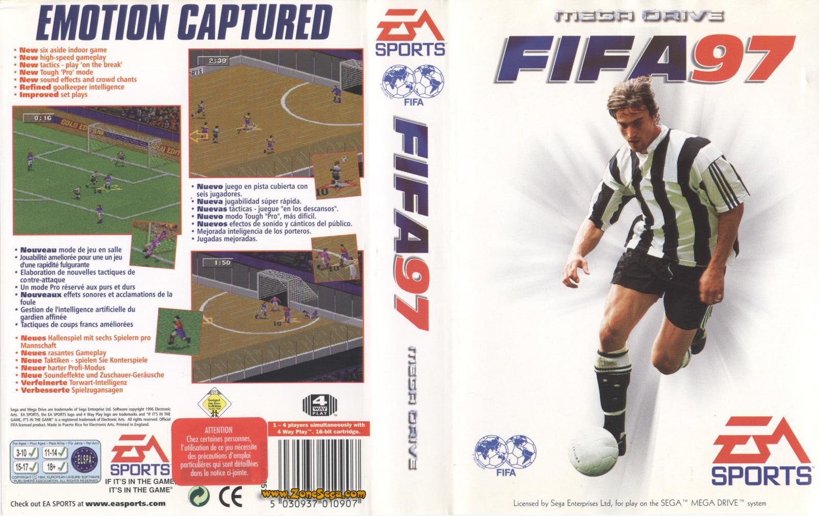 Jeu SEGA Mega Drive - FIFA 97 - PAL - Complet Et Fonctionnel