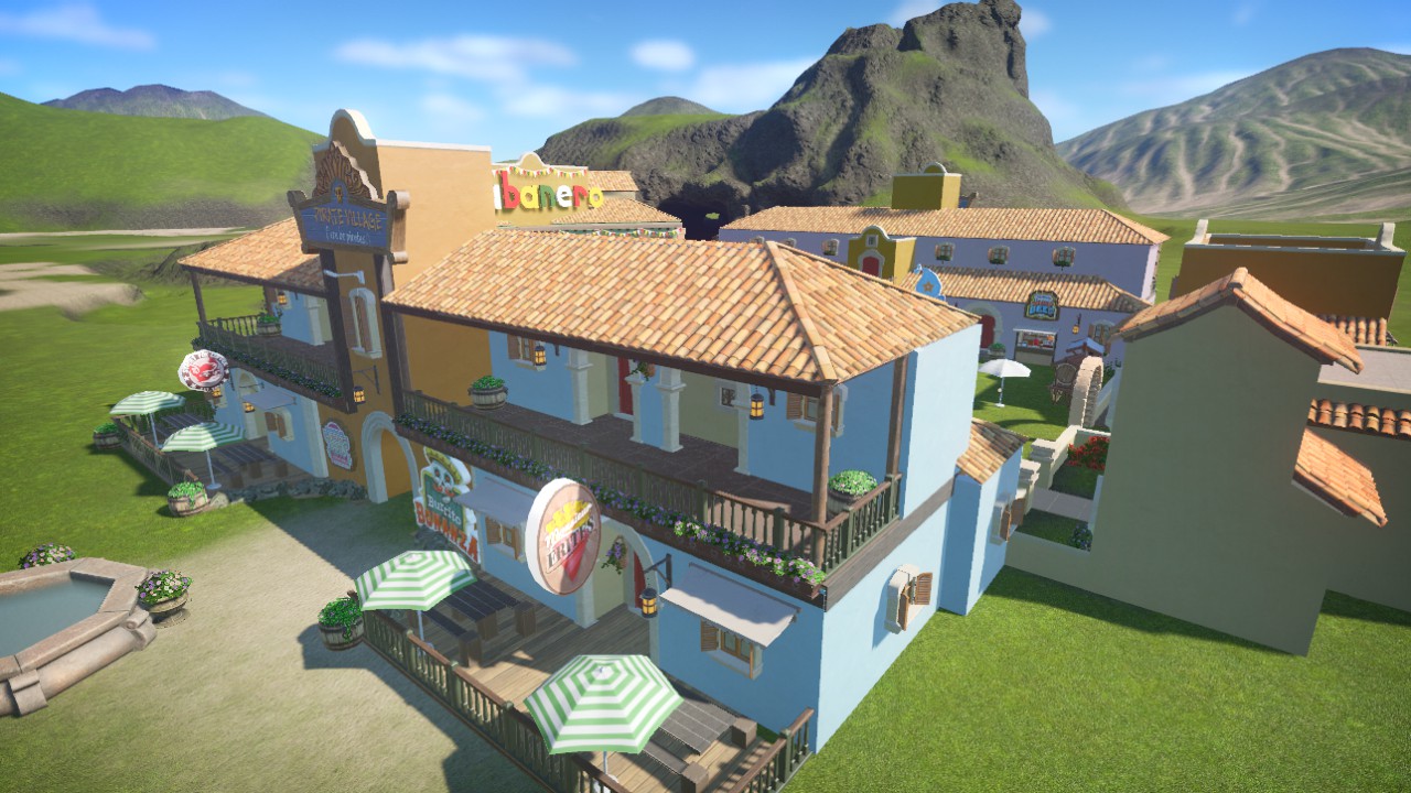 Hacienda-inspired food court