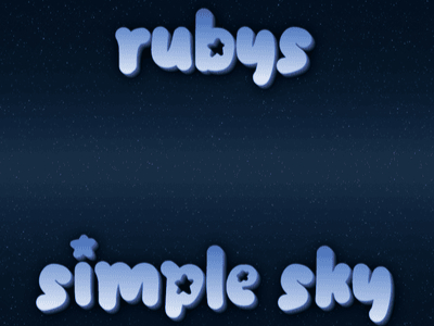 Rubys Simple sky (Blue Background) preview