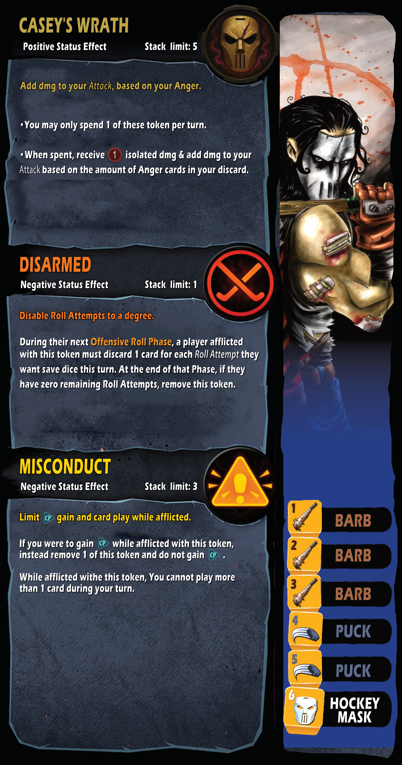 Casey Jones: Dice Throne Homebrew by Hullk: trashing, full rework incoming