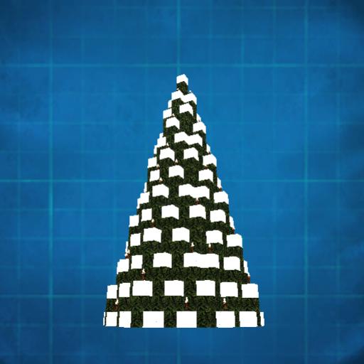 Snowy Christmas Tree - undecorated (by Ju)