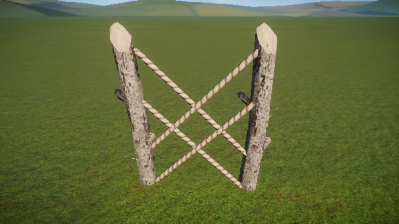 Valla natural con cuerdas