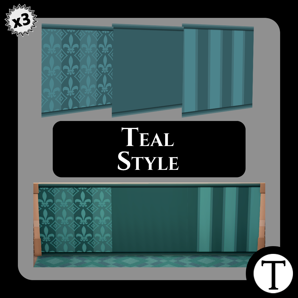 Carpet Pattern Teal Style Wallpaper