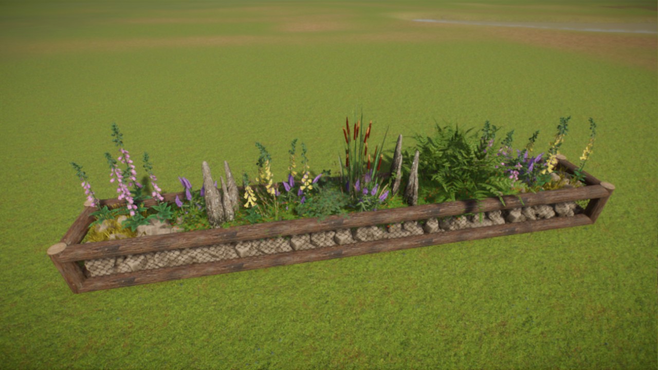 Gabion Fence with Flora