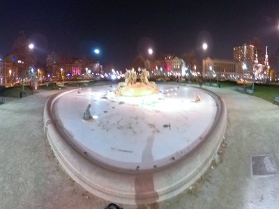 Night Ben Franklin Parkway Fountain