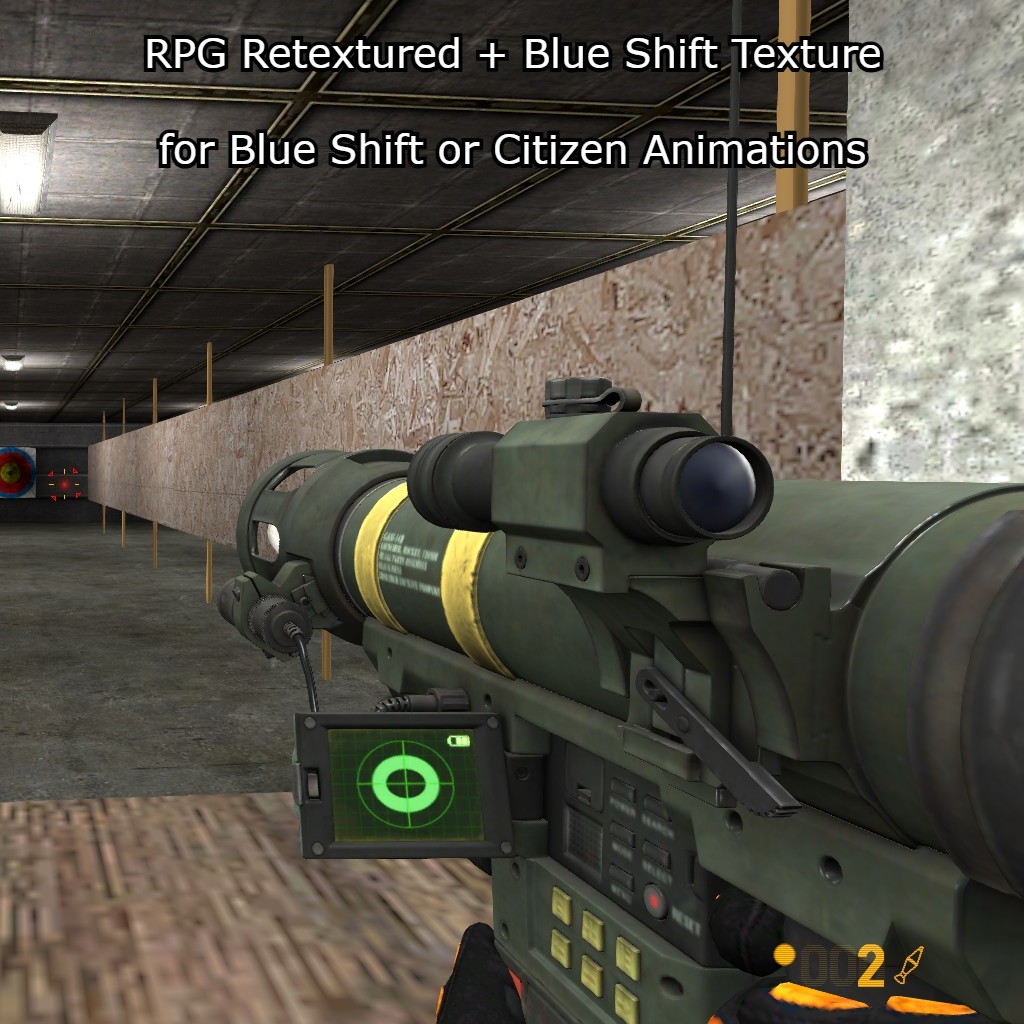 RPG Retextured + Blue Shift Textured for Blue Shift or Citizen Animations