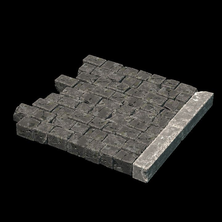 Cobblestone Right Curb