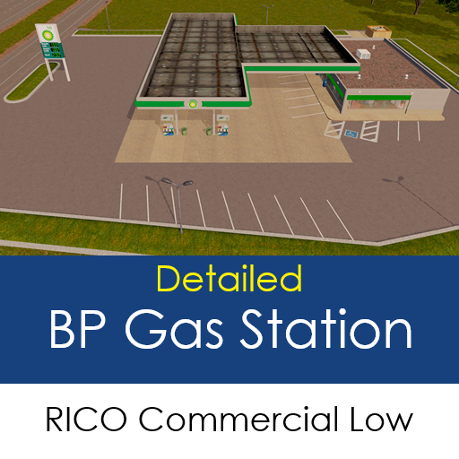 Detailed BP Gas Station