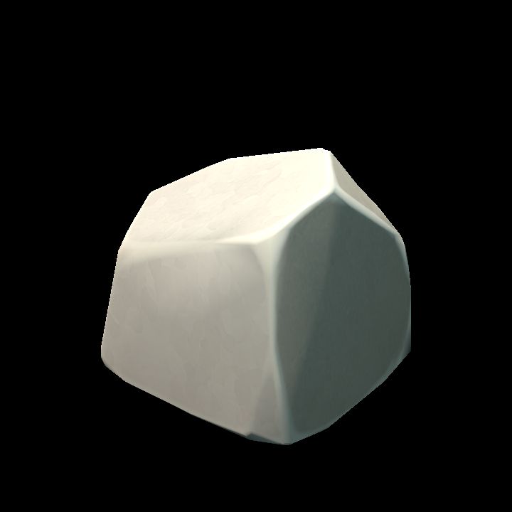 Rock - white, low-poly - 06 preview