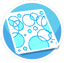 Bubbles Rug light blue