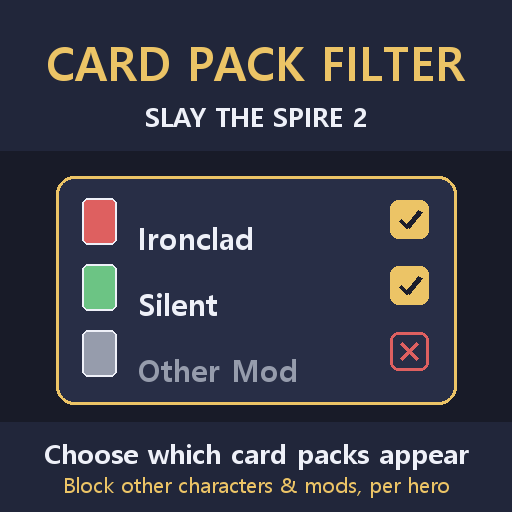Content Filter (Cards / Relics / Potions / Events)