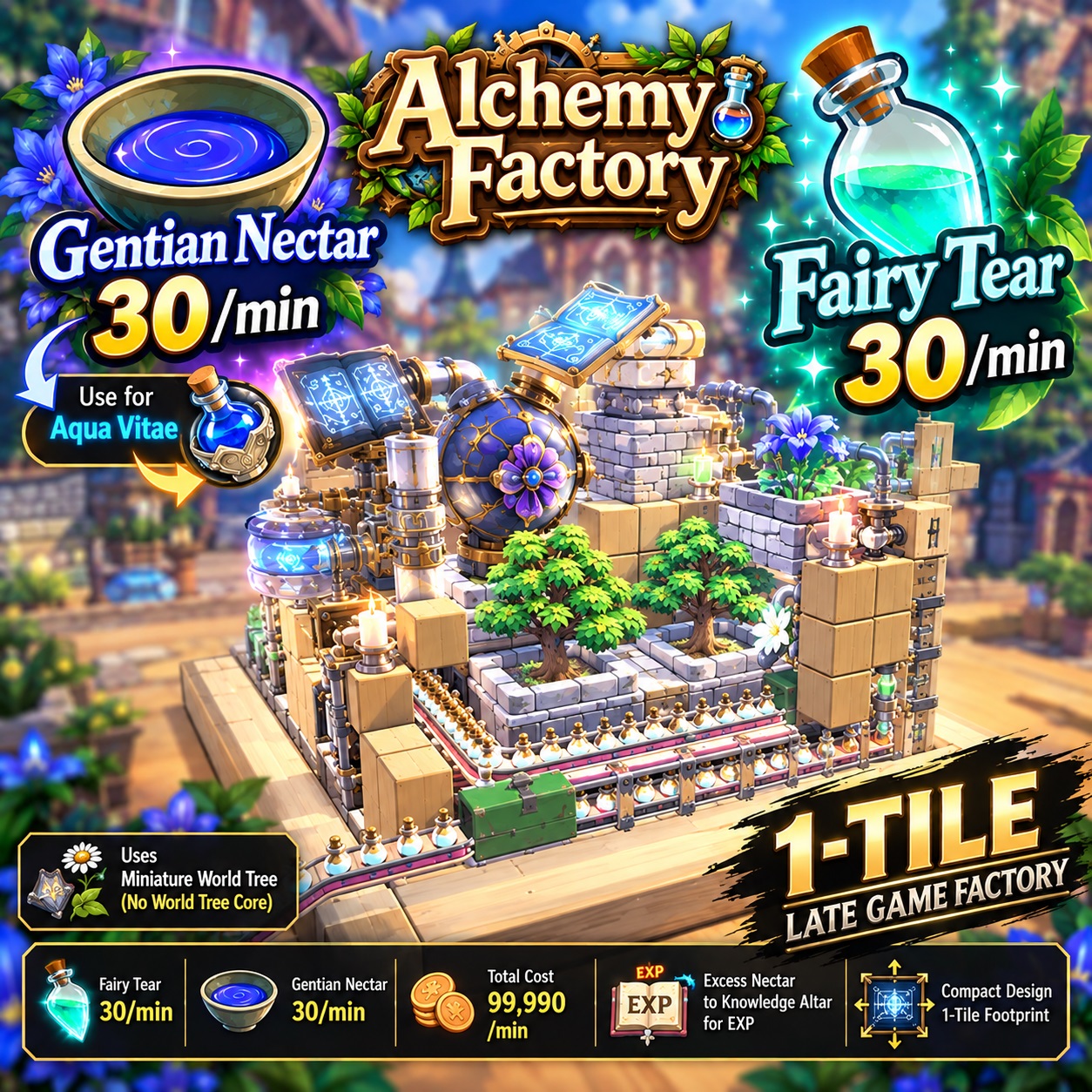 FAIRY TEAR FACTORY — 30/min | 1-Tile Dual Output