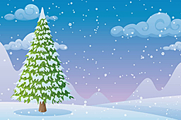 Winter Tree Wooden Frame