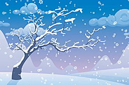 Winter Tree 2 Wooden Frame