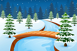 Winter Bridge Canvas
