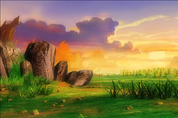 Colorful Landscape1 Wooden Frame
