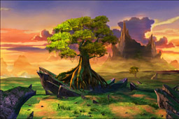 Fantasy Landscape1 Wooden Frame