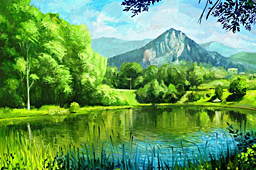 Mountains3 Wooden Frame