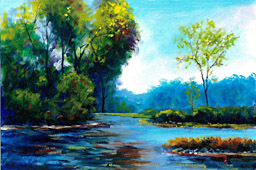 On The River Wooden Frame