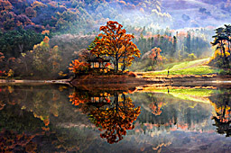 Autumn Lake Wooden Frame