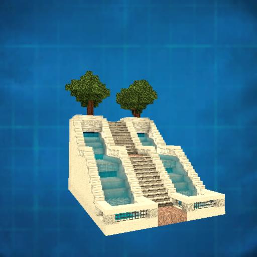Water Feature Entrance Steps
