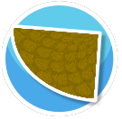 Yellow Droplet Corner Rug