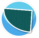 Blue Flake Corner Rug