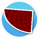 Red Droplet Corner Rug