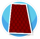 Red Droplet Long Rug