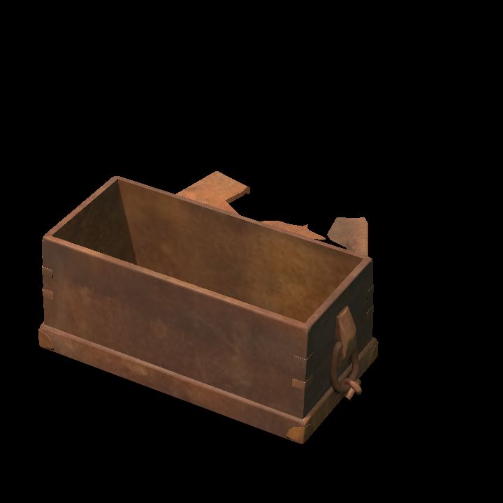Chest broken lid - rusty 1