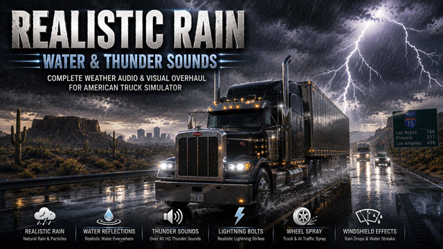 ATS - Realistic Rain And Water And Thunder Sounds