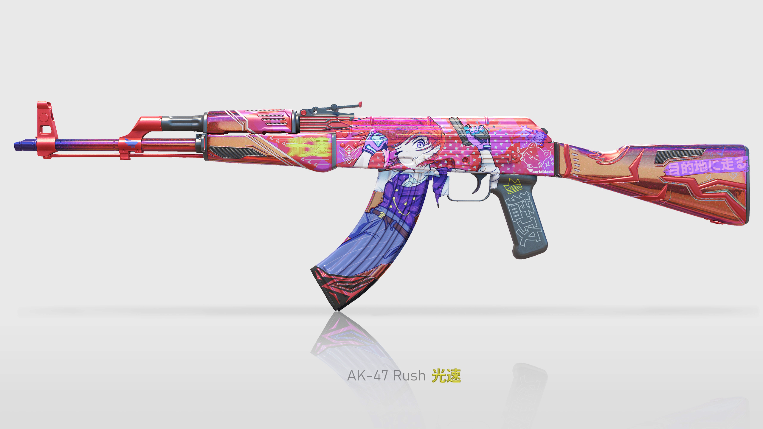 ☆希少☆SKINS Steam Workshop::AK-47 | RUSH V1 (new design) GLITTER IRIDESCENT