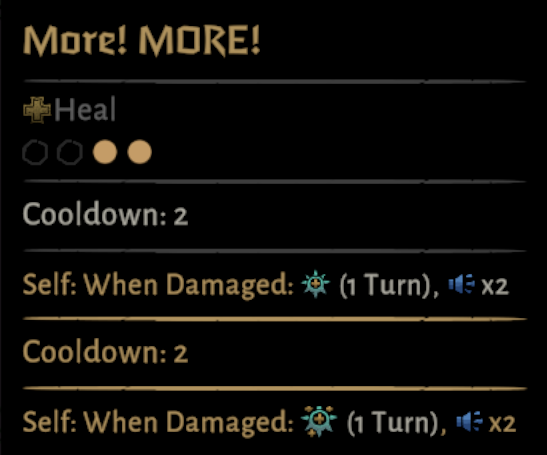More! MORE!+ return 2 Taunt