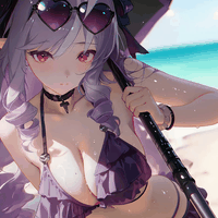 Gothic Bikini Elf Girl on the Seashore | 4K loop preview