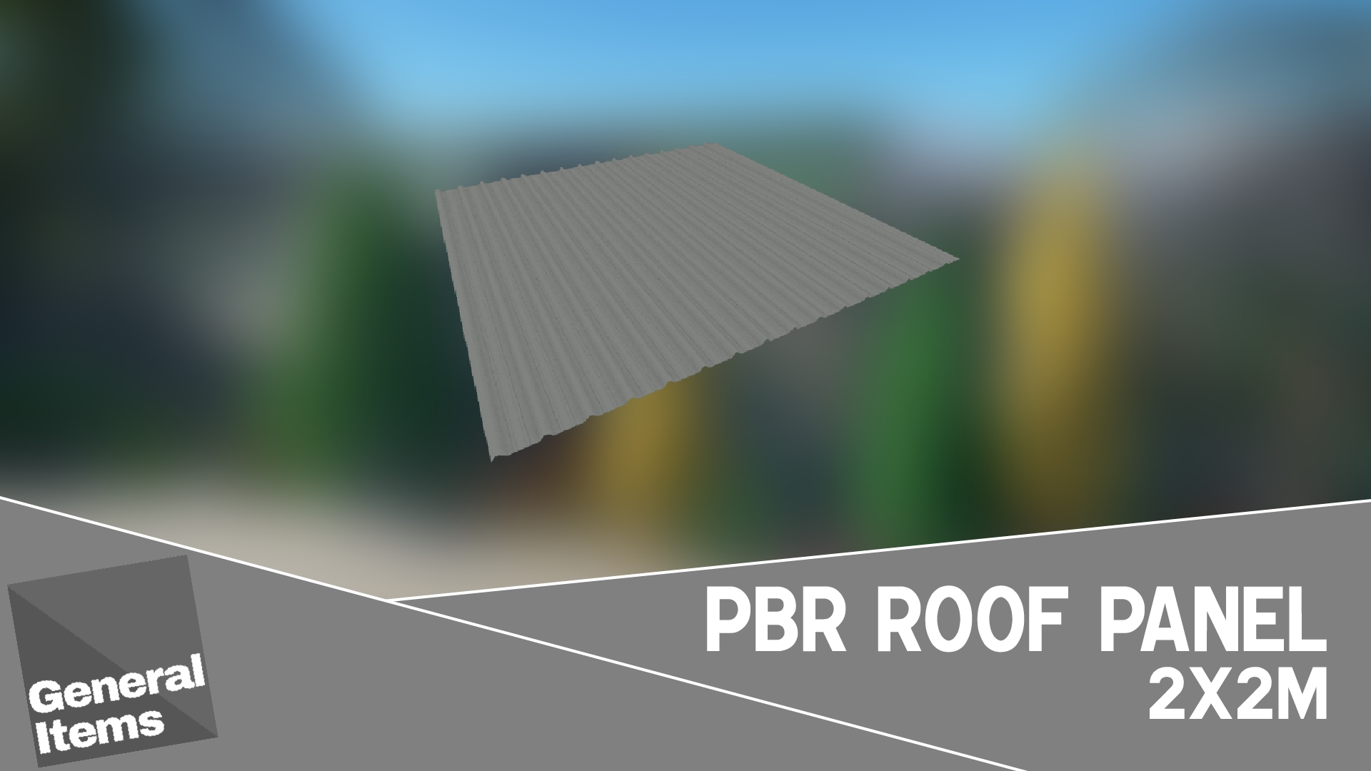 PBR roof panel - 2x2m