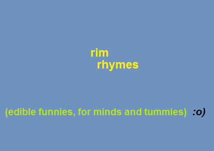 Rim Rhymes on sugar paper