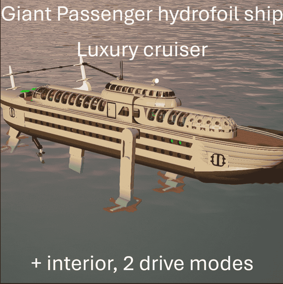 Hydrofoil passenger luxury ship