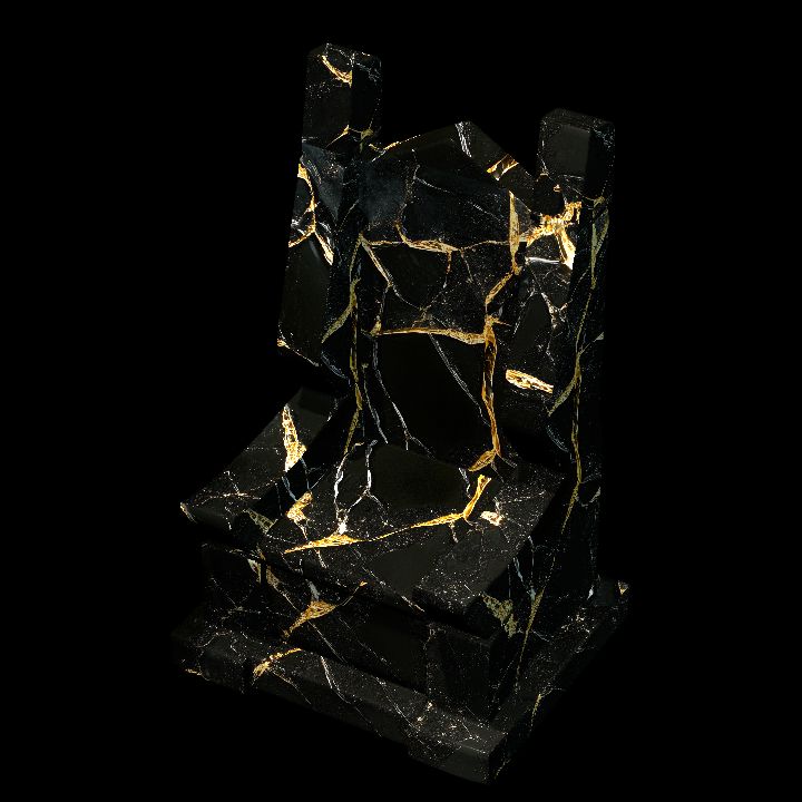 Throne, Jet & Gold Marble