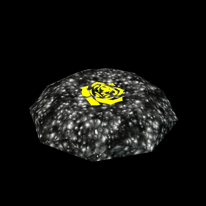 A glowing sigil stone D - rose
