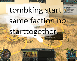 Tomb king LL(all four) as lybras no start together
