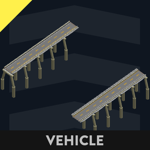 Double Span Concrete Trestle Causway