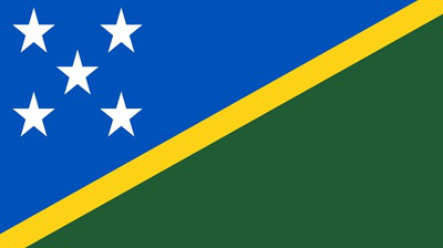The flag of Solomon Islands