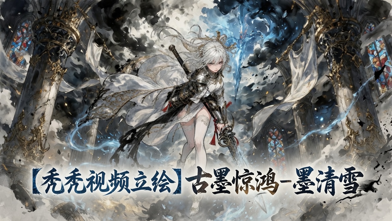 【秃秃视频立绘】古墨惊鸿-墨清雪（1*女立绘+NPC+独立战斗小人）