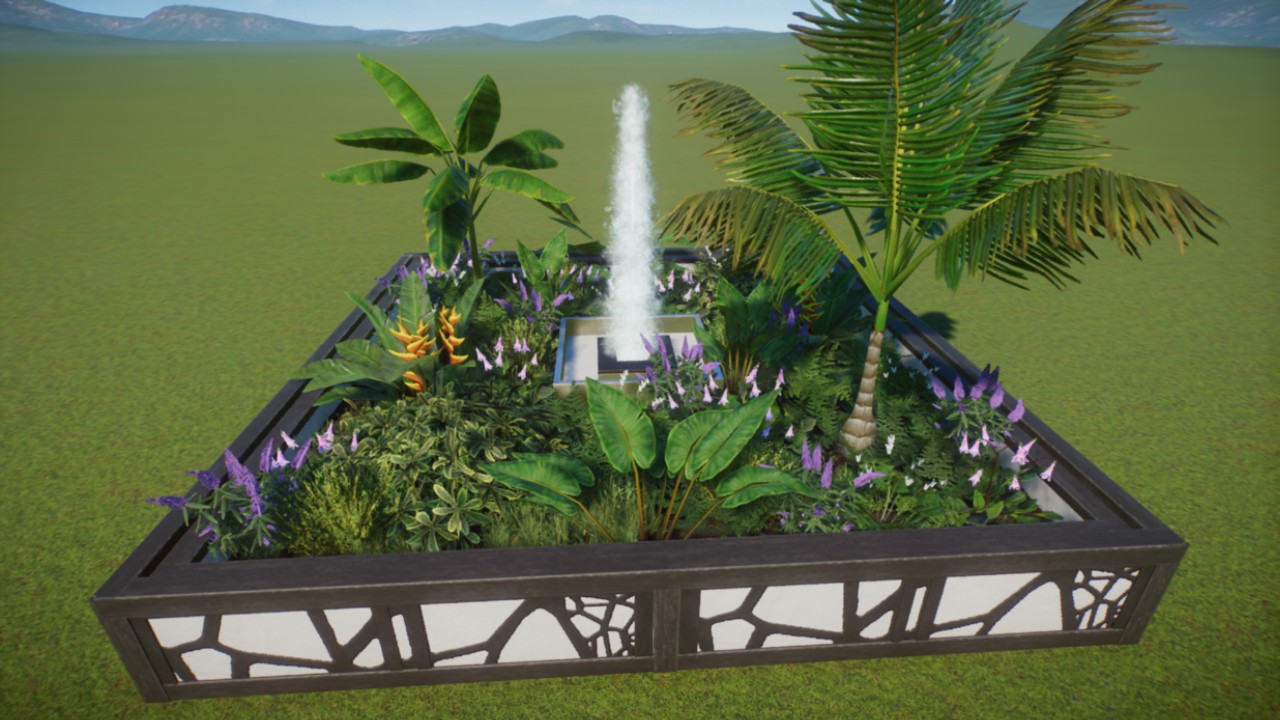 New World Tropical Fountain Planter
