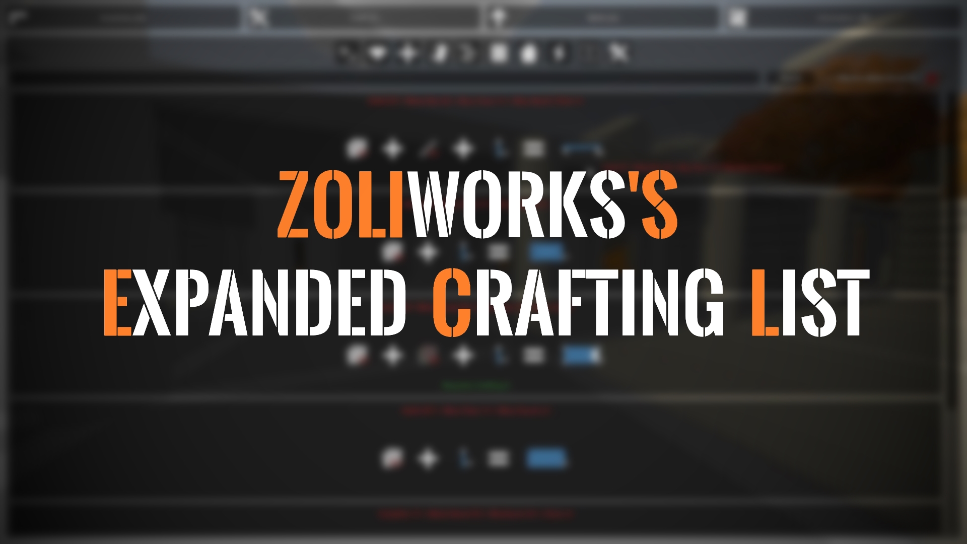 Zoli's Expanded Crafting List (UrbanRP) – Unturned Mod