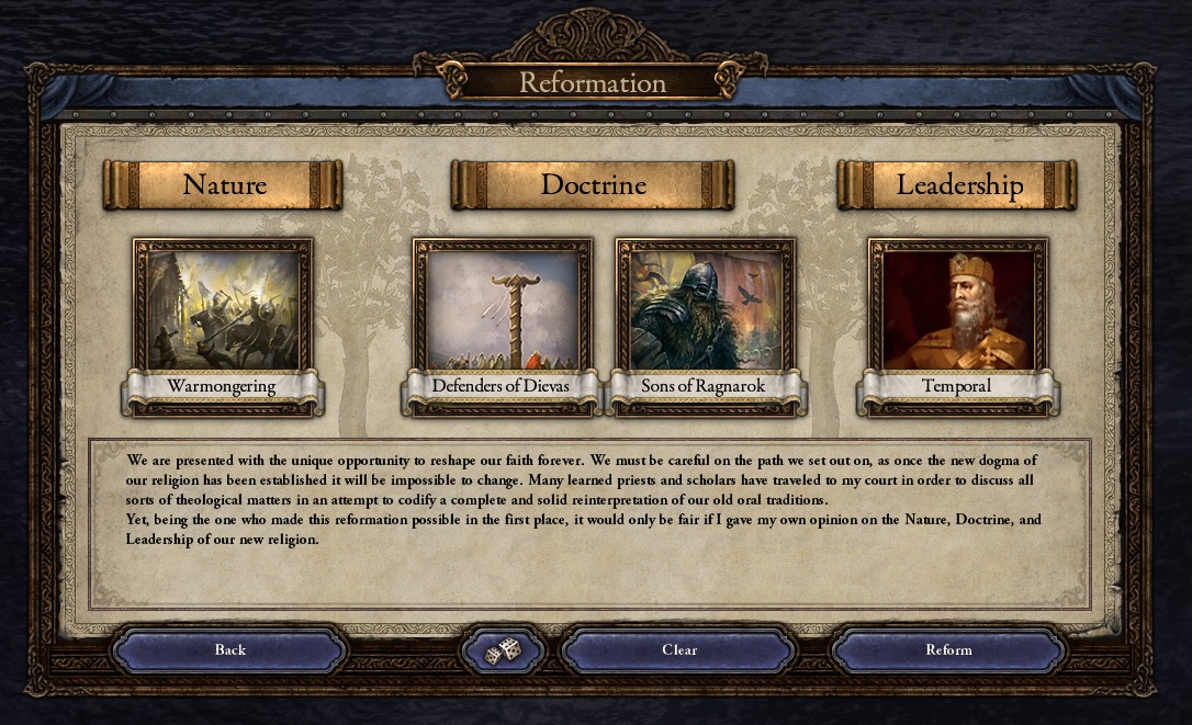 Unique Reformation Features Unlocked